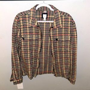 River Island Plaid Zipper Jacket